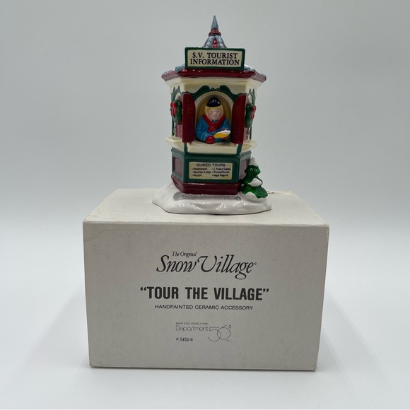 Dept 56 The Original Snow Village “Tour the village” #5452-6 90s Vintage Decor - Picture 1 of 10